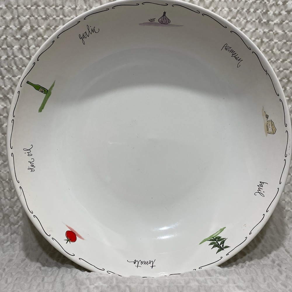 Pottery Barn Ingredients Pasta Set LARGE SERVING BOWL Pasta Portugal ~ 13